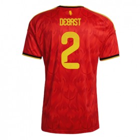 Belgien Zeno Debast #2 Hemmakläder VM 2026 Kortärmad